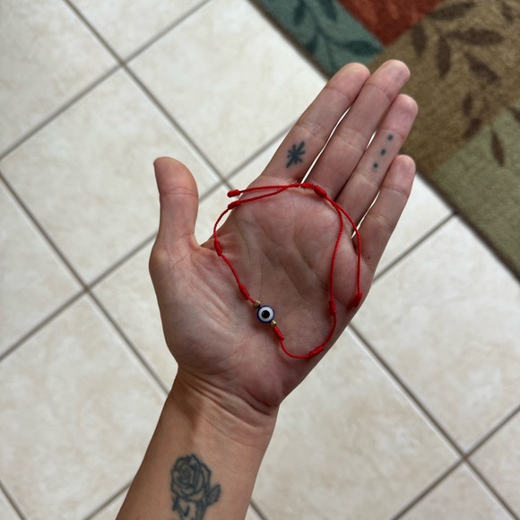 Free People Jewelry - Evil Eye Red String Bracelets